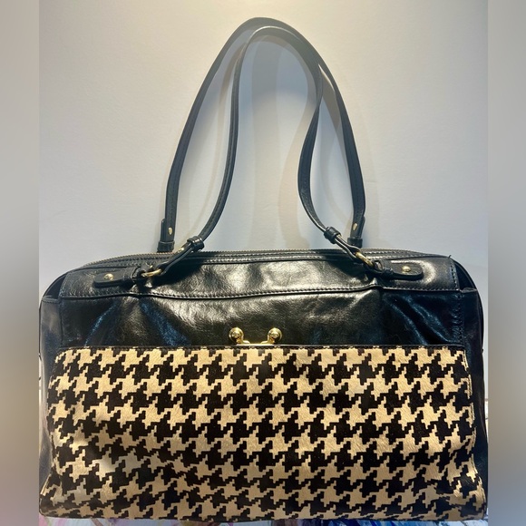 Badgley Mischka Handbags - Badgley Mischka Houndstooth Miranda shoulder bag